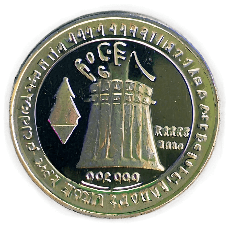 Quarter Coin Close-Up PNG 3
