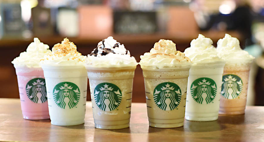Refreshing Starbucks Frappuccinos wallpaper