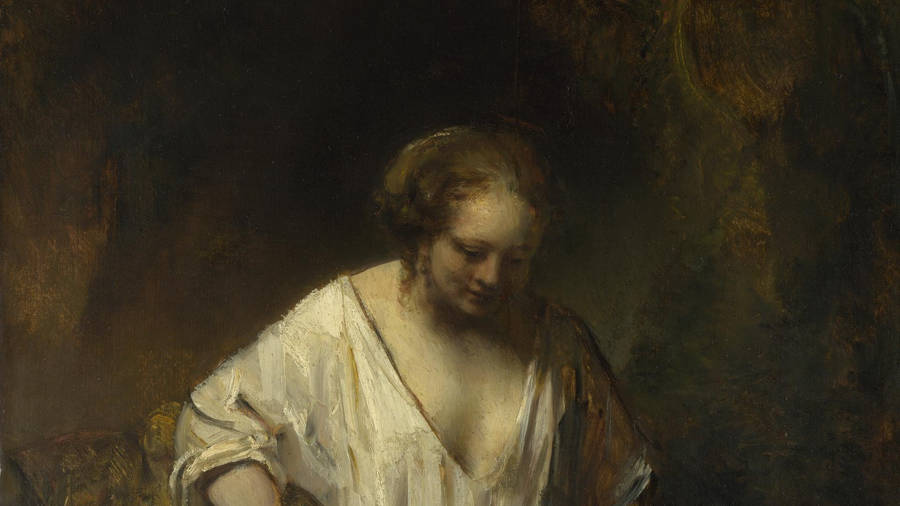 Download Rembrandt Woman Bathing In Stream Wallpaper Wallpapers Com   Rembrandt Woman Bathing In Stream Iry2ql5lr37erx7z 