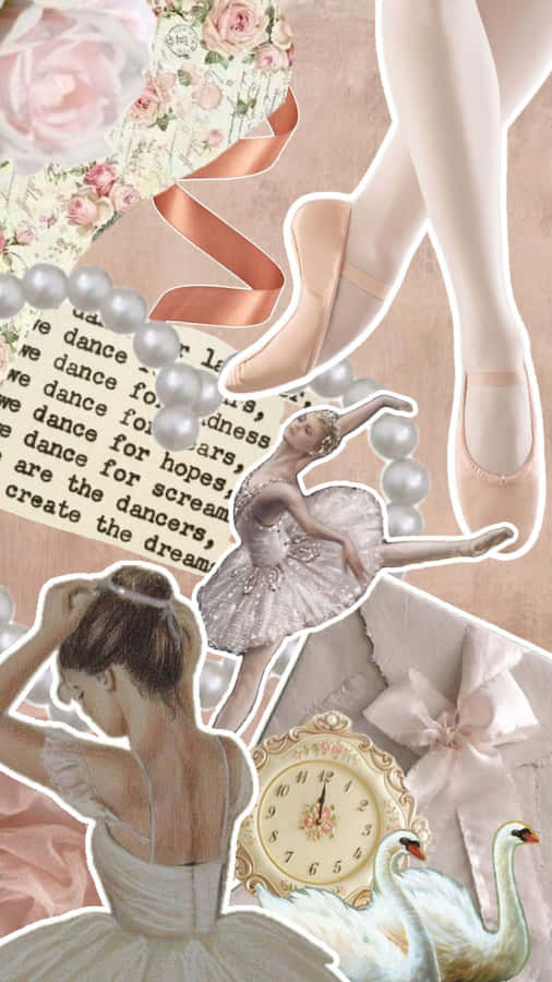 Collage Estetico di Sogni di Balletto