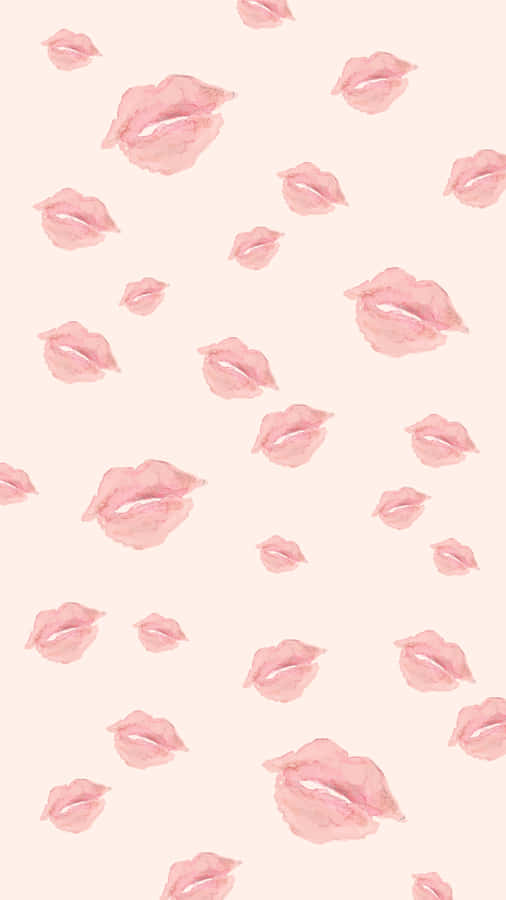 Roserne Pink Læber Æstetisk Valentine's Day Wallpaper: