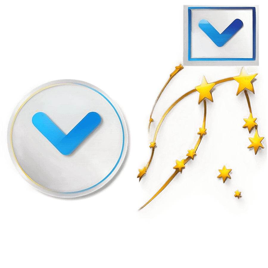 Blue Checkmark Certification PNG 55
