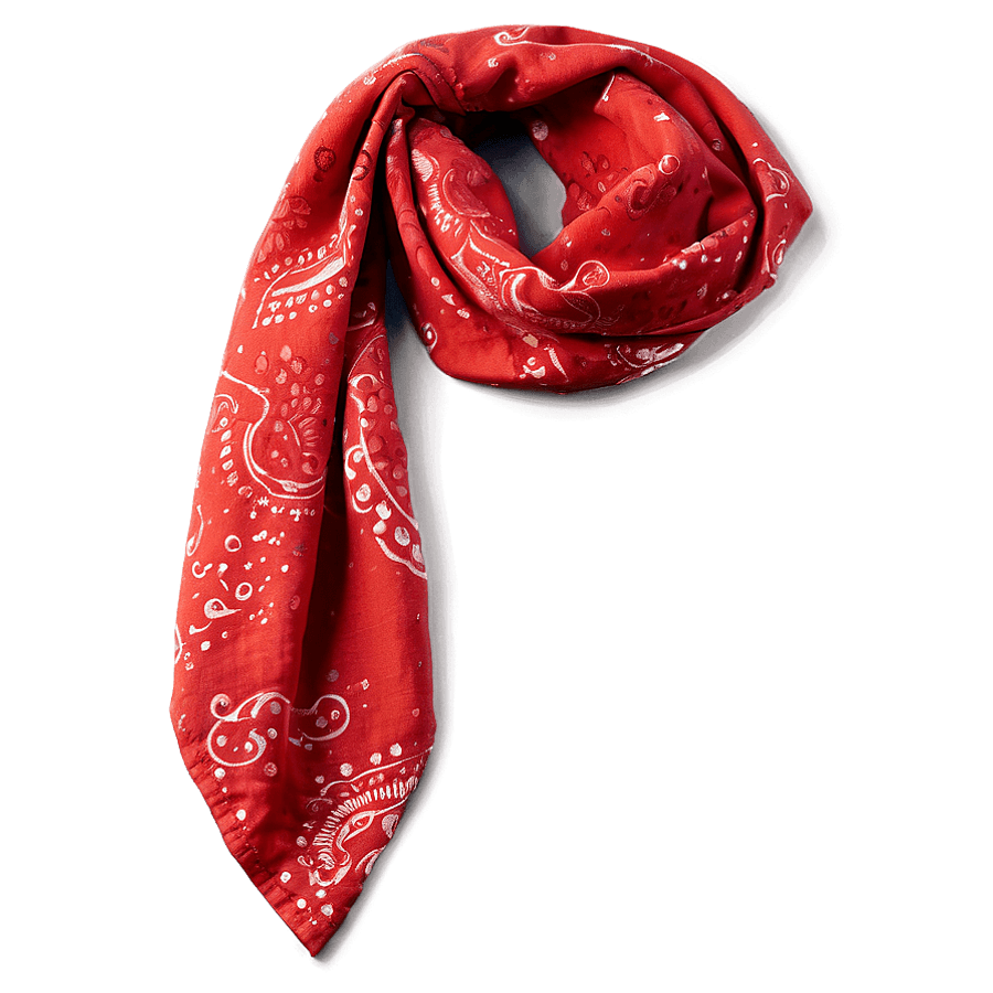 Red Bandana Square Cut PNG oas