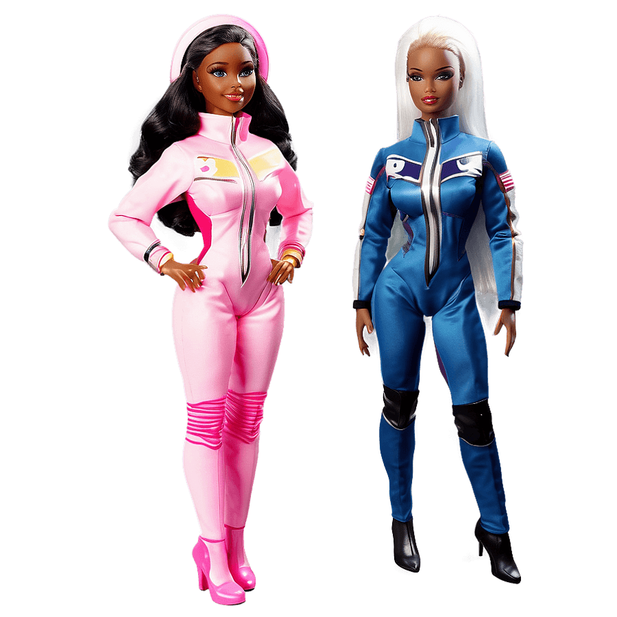 Black Barbie in Space Suit PNG 05262024