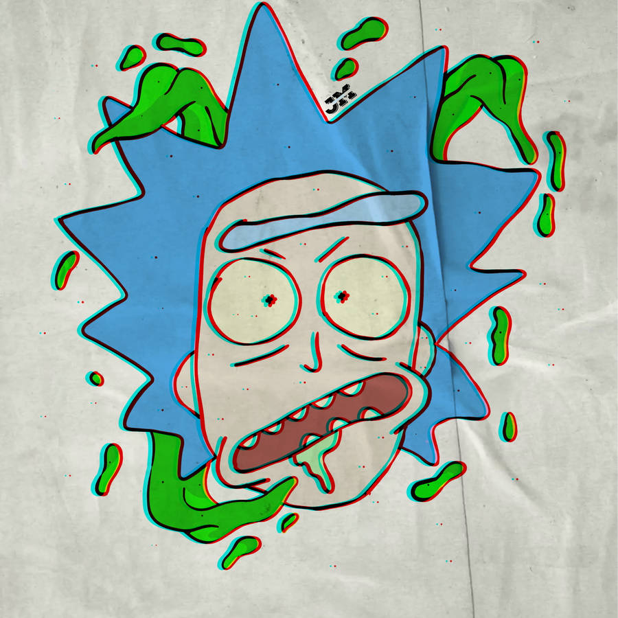 Download Rick From The Duo Rick And Morty Stoner Wallpaper | Wallpapers.com