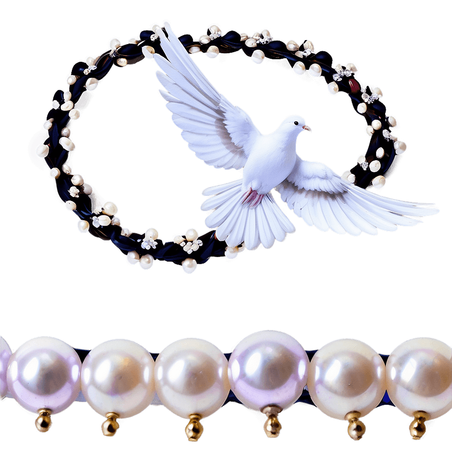 Doves and Pearls PNG mwc32