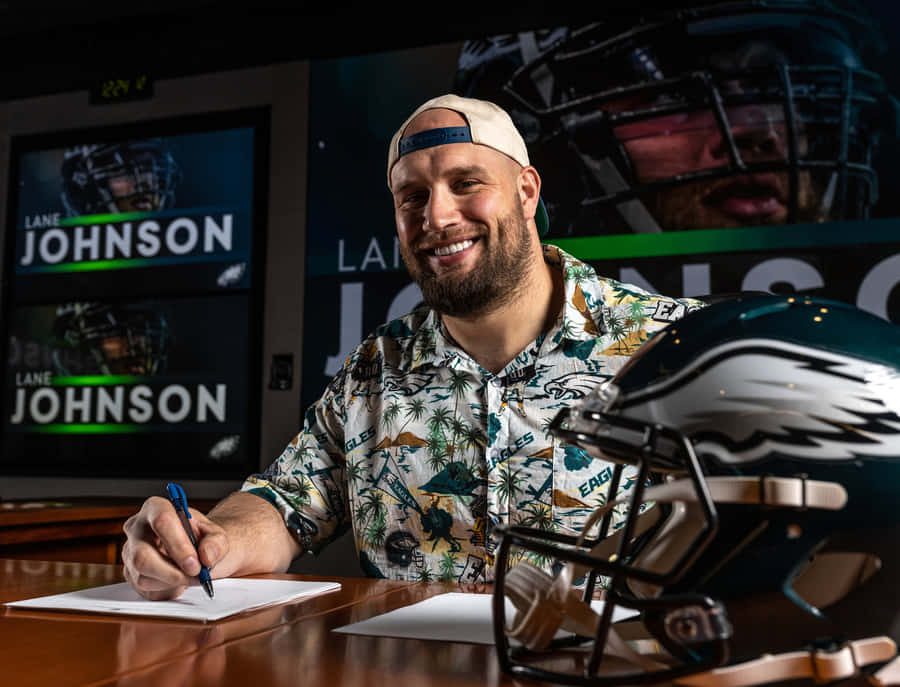 Lane Johnson Signierveranstaltung