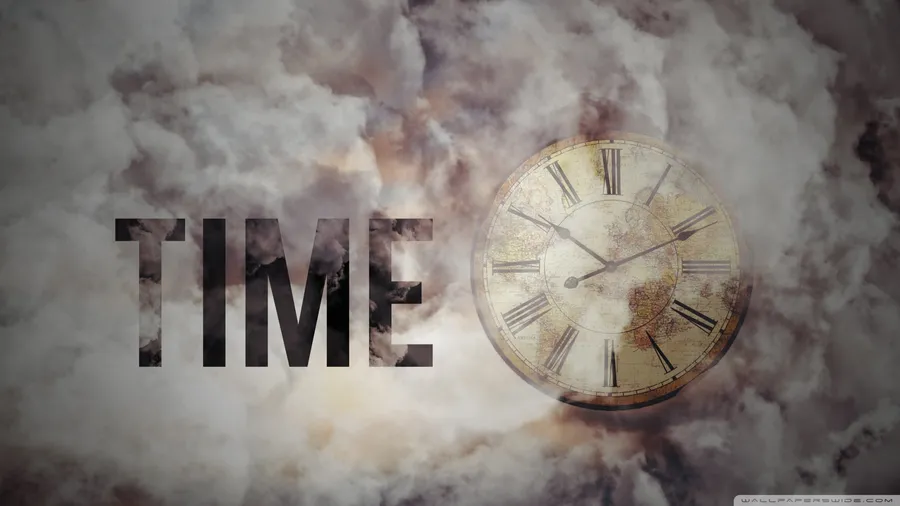 Retro Map Analog Clock Time