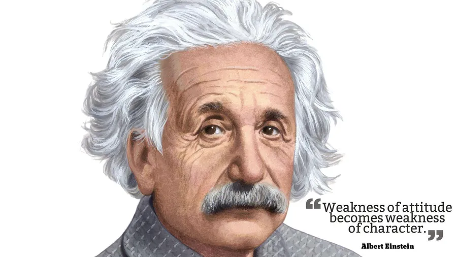 Albert Einstein Portraitwith Quote