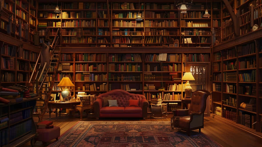 Cantinho de Biblioteca Aconchegante