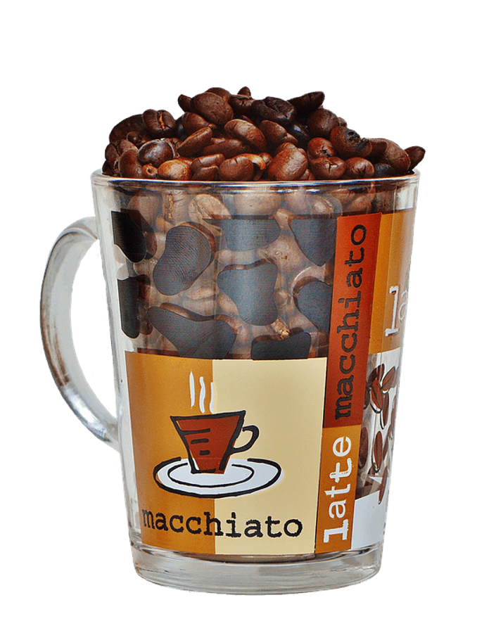 Coffee Beansin Macchiato Cup