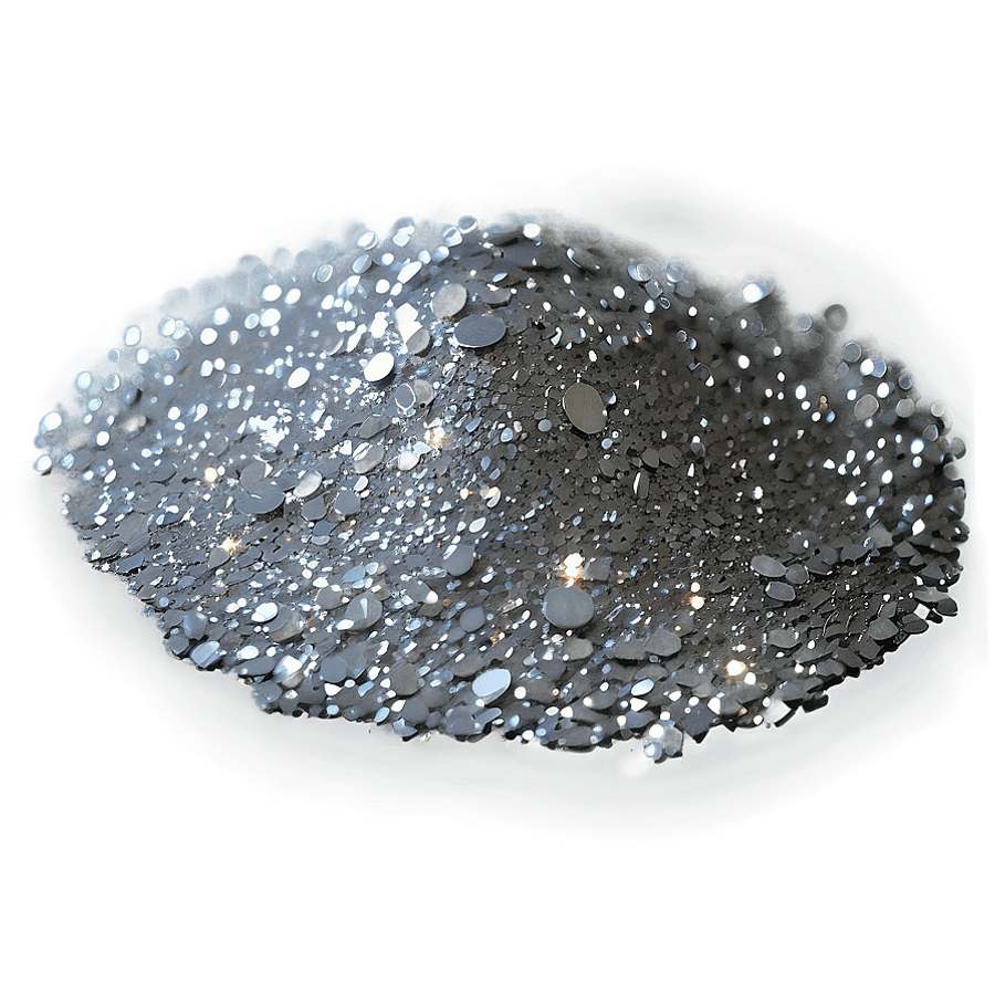 Luminous Silver Glitter PNG uug