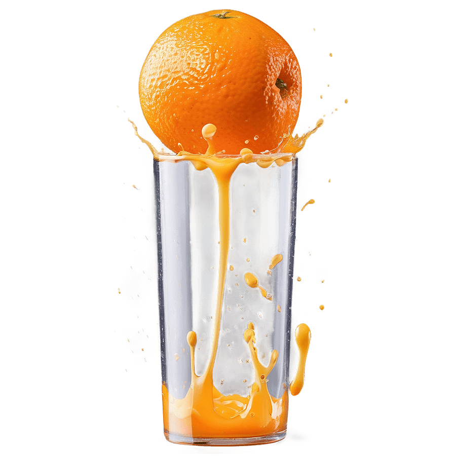 Orange Fruit Splash PNG 06202024