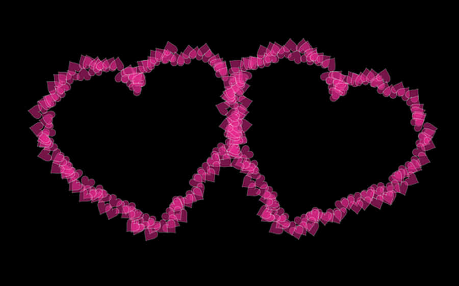 Interlinked Hearts Abstract
