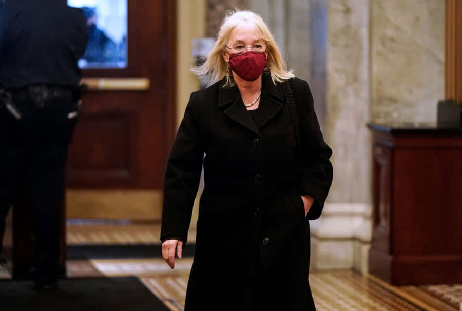 Patty Murray Wearing A Face Mask