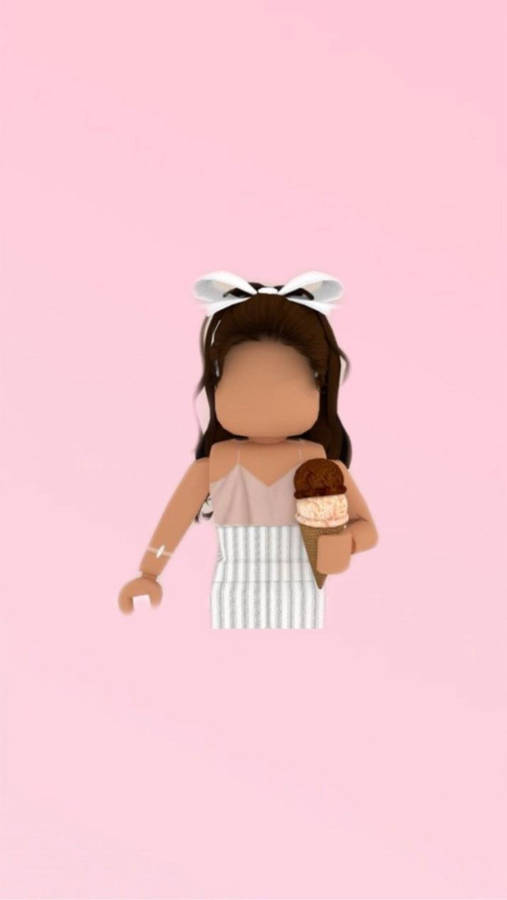 Download Roblox Aesthetic Girl With Ice Cream Wallpaper | Wallpapers.com