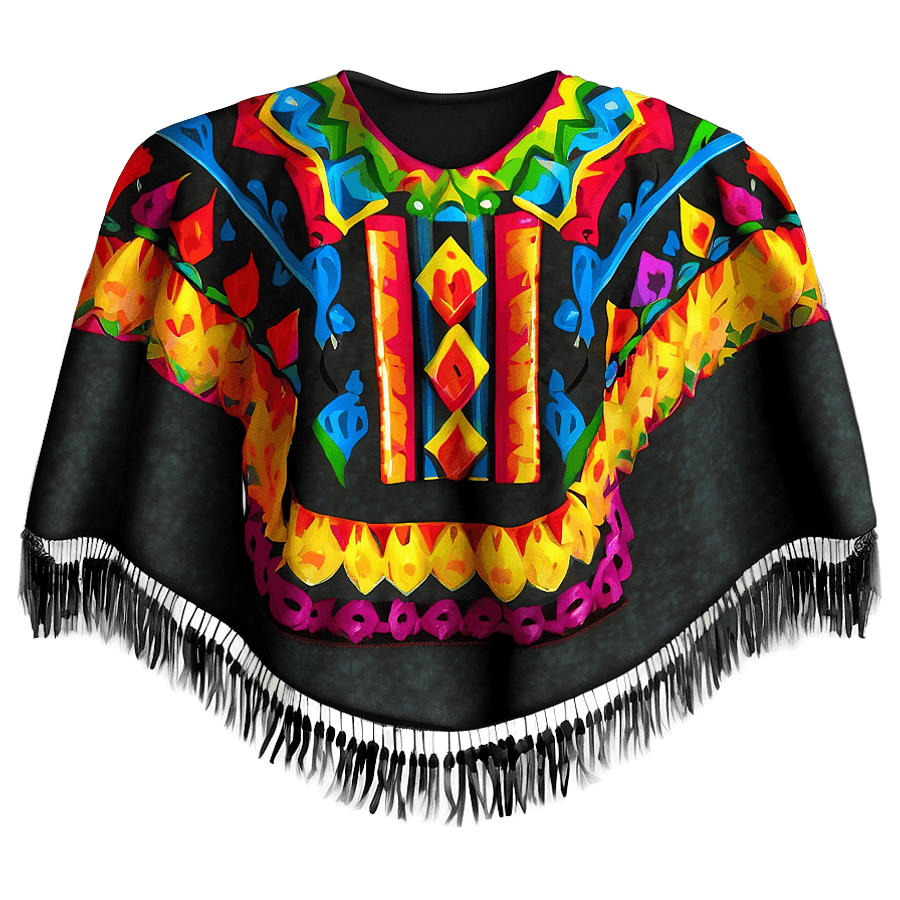 Mexican Poncho Design PNG 84
