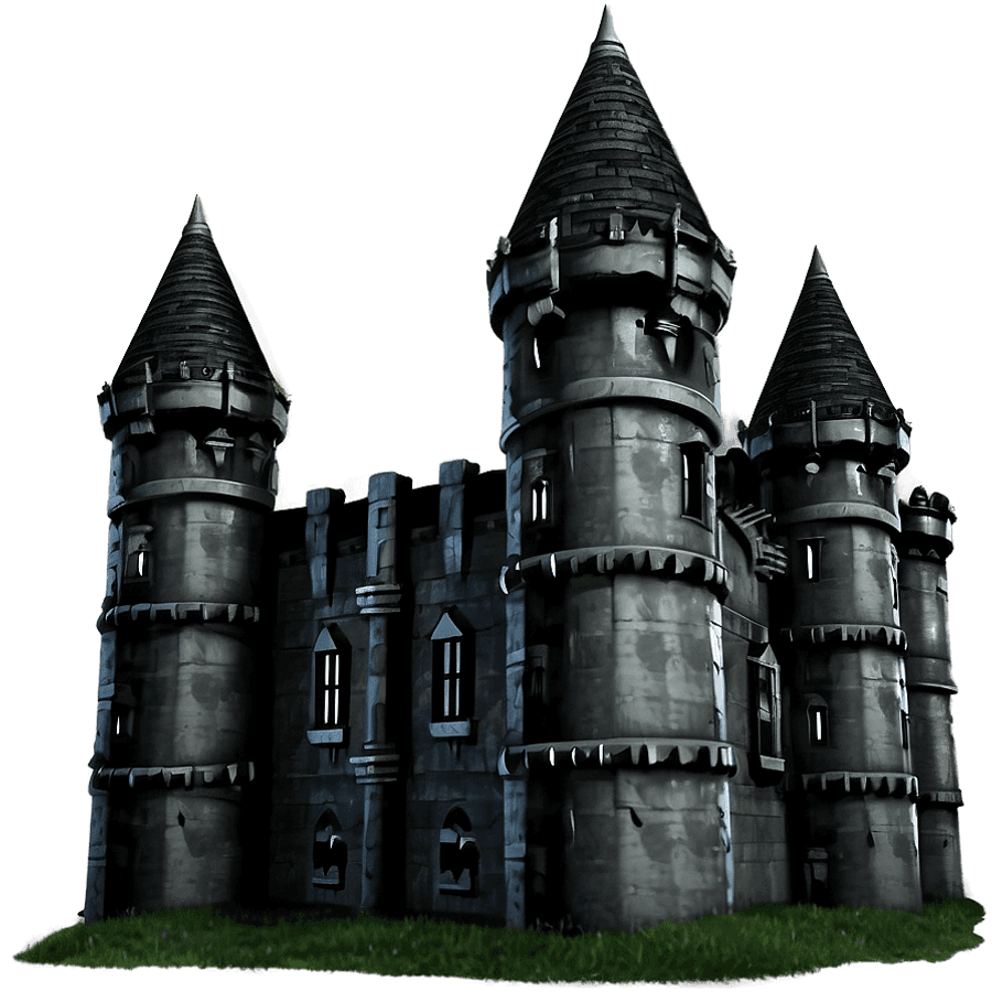 Black Aesthetic Gothic Castle PNG xlh7