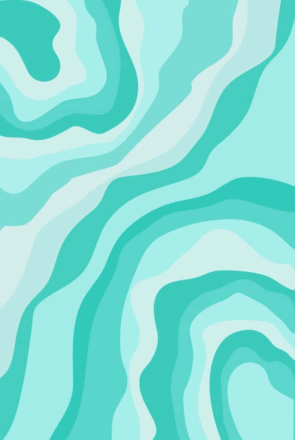 Pattern Ondulato Teal Pastello