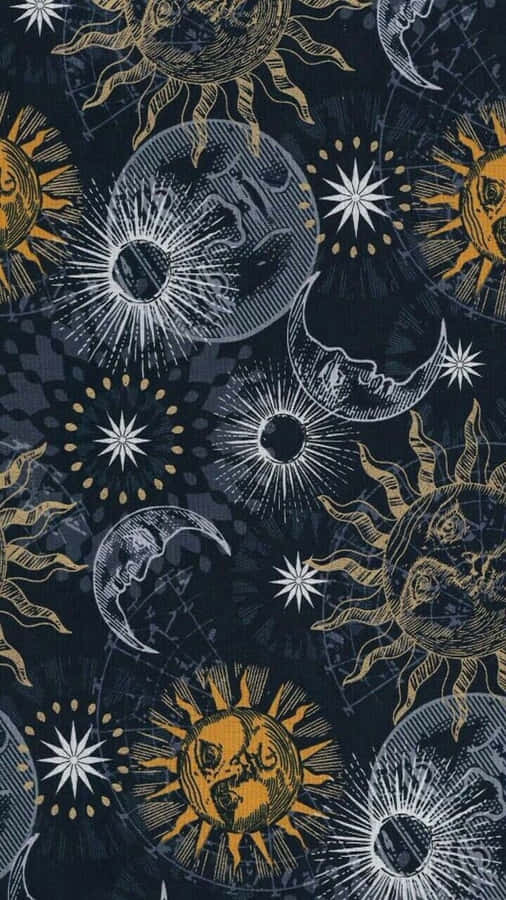 Estéticado Sol e da Lua papel de parede 720 x 1280