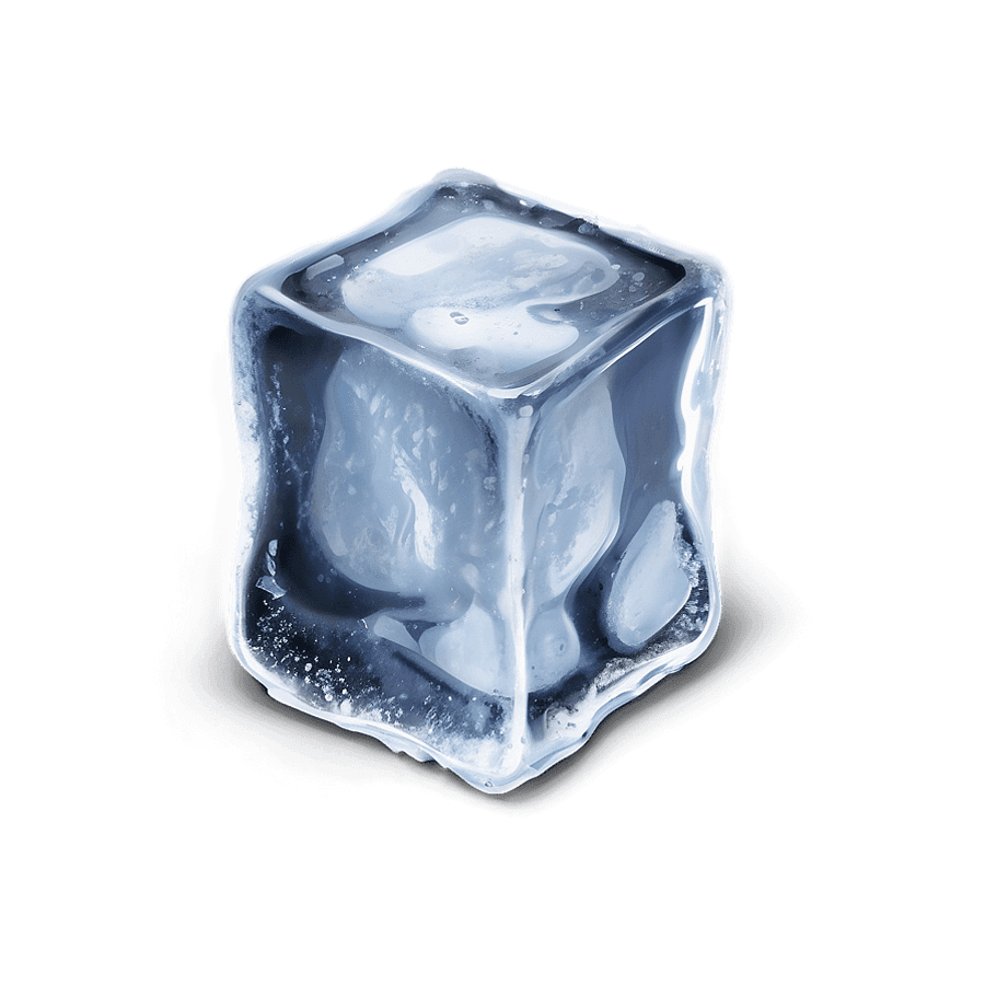 Ice Cubes on Black PNG 2