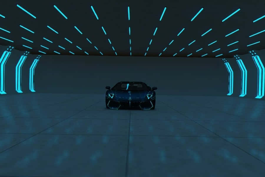 Lamborghini Illuminata al Neon Sottoterra