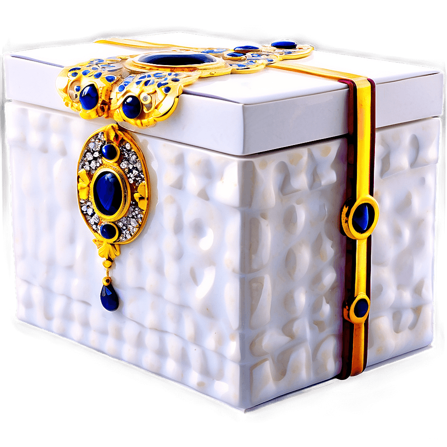 Decorative White Box PNG 05252024