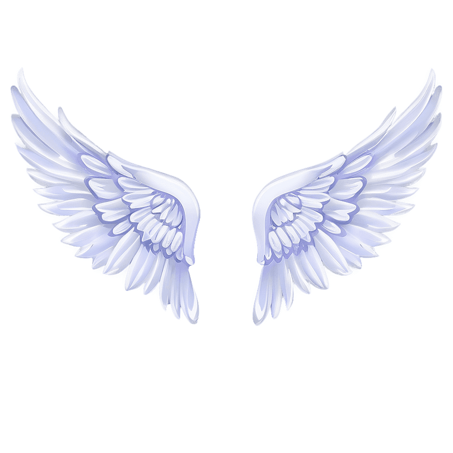 Single Angel Wing Outline PNG 05262024