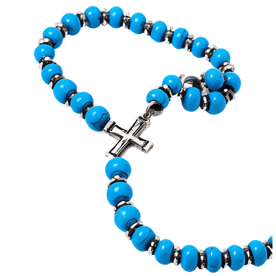 Turquoise Cross Necklace PNG arr