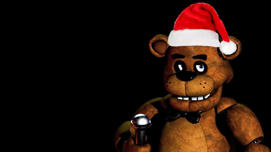 F N A F Freddy Fazbear com Chapéu de Natal