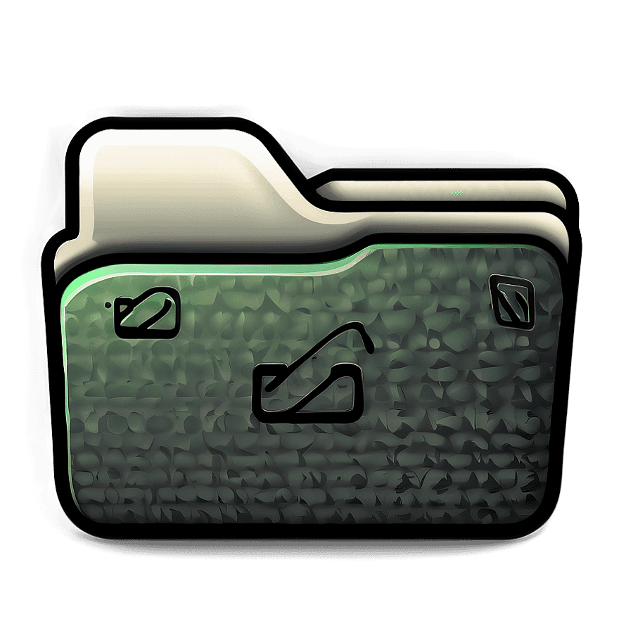 Hand-drawn Mac Folder Icon PNG 05262024