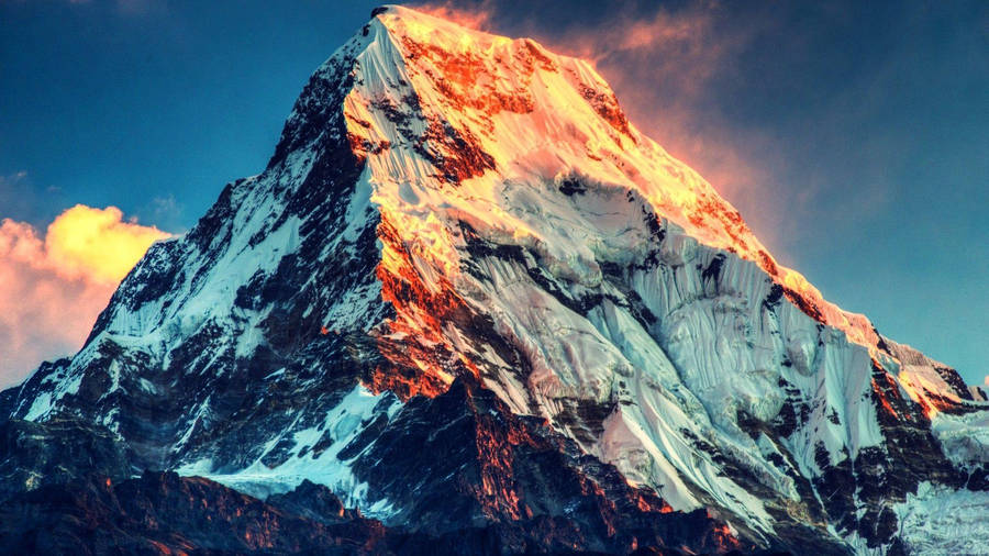 Caption: Majestic Summit of Mount Everest