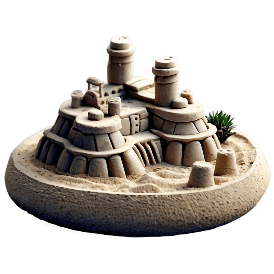 Miniature Sandcastle PNG dlu