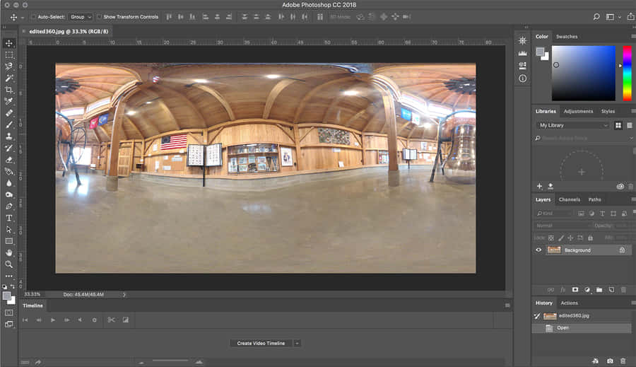 Bildbearbeitungssoftwaremit 360-Grad-Bild