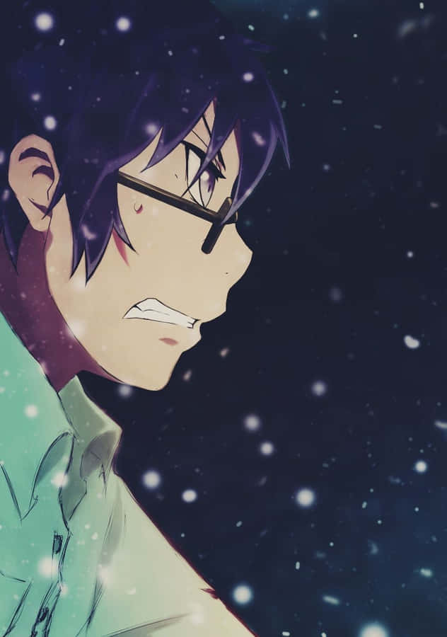 Anime Karakter Snefald Kontemplation