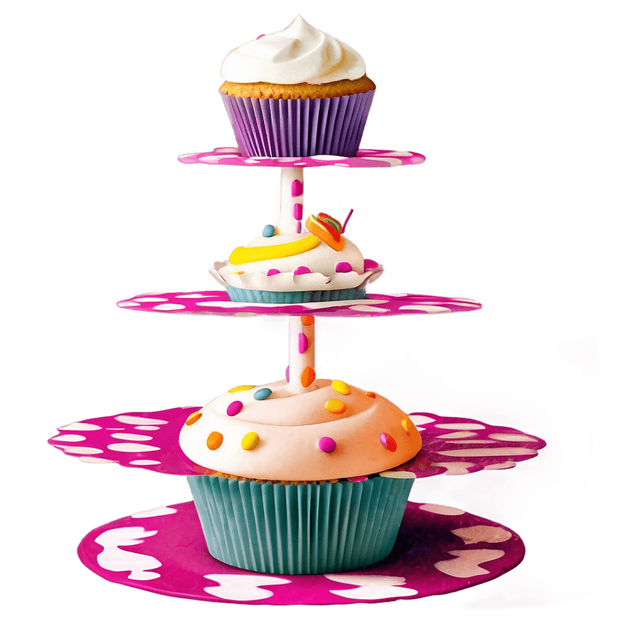Tiered Cupcake Pedestal PNG 05262024