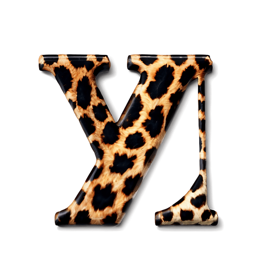 Letter Y with Animal Print PNG 06242024