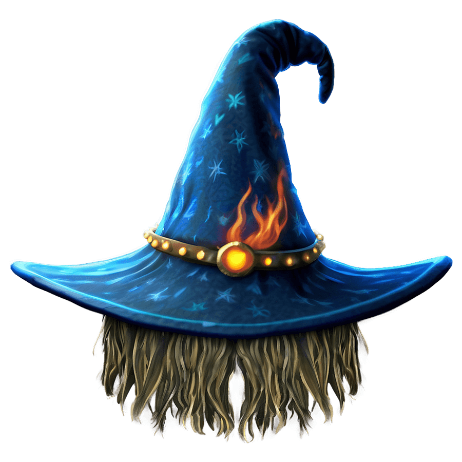 Fiery Wizard Hat PNG 49