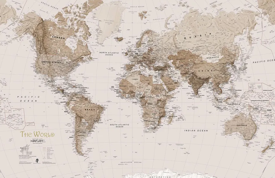 World Map Aesthetic