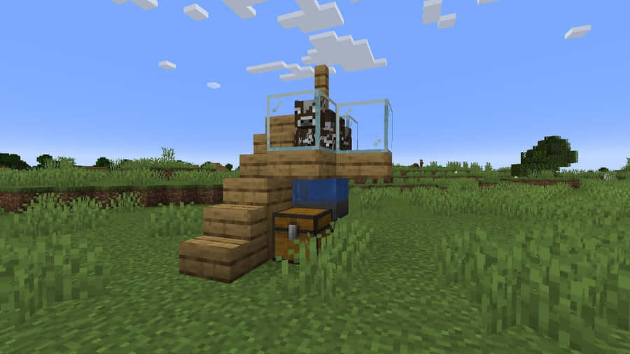 Minecraftko 1920 x 1080 tapet.