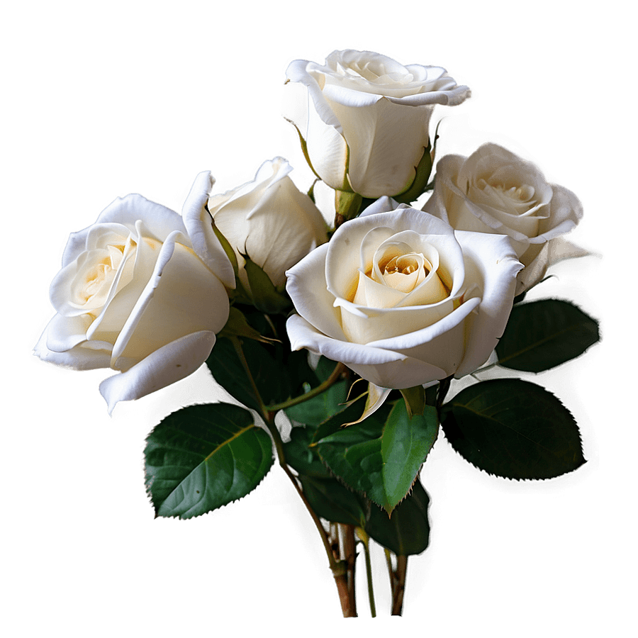 Freshly Picked White Roses PNG 55