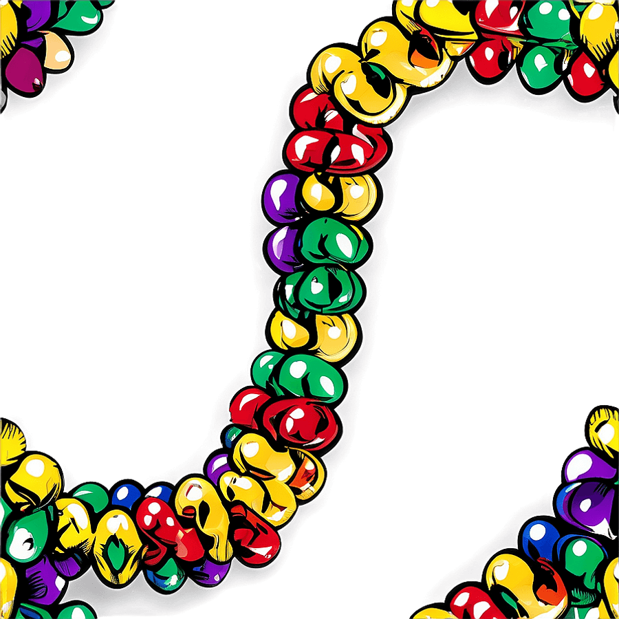 Mardi Gras Beads Background PNG 85
