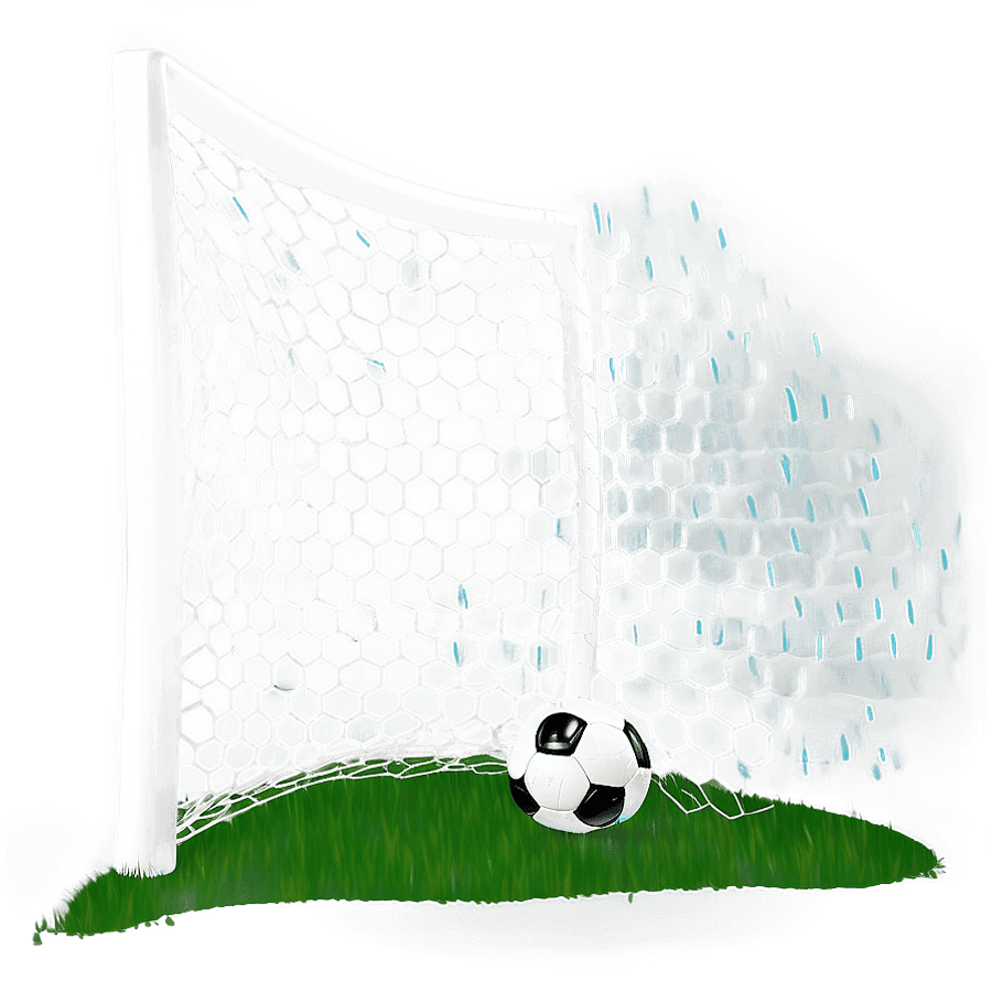 Soccer Goal in Rain PNG vvv