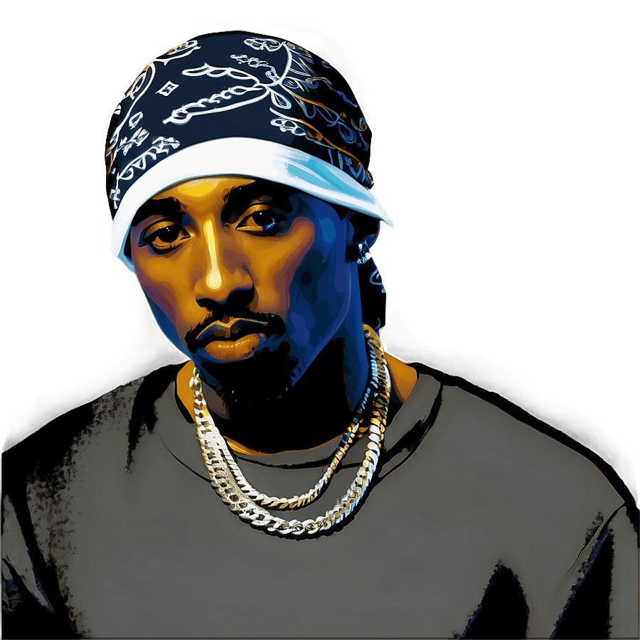 Tupac in Bandana PNG 05212024