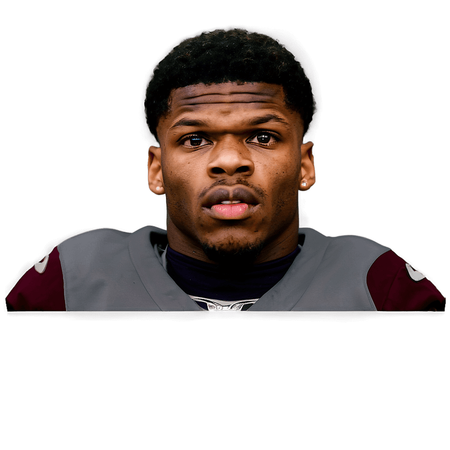 Lamar Jackson Serious Game Face PNG 74