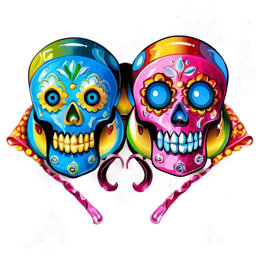 Sugar Skulls Illustration PNG fxb