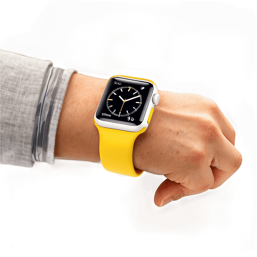 Apple Watch Yellow PNG hbm94