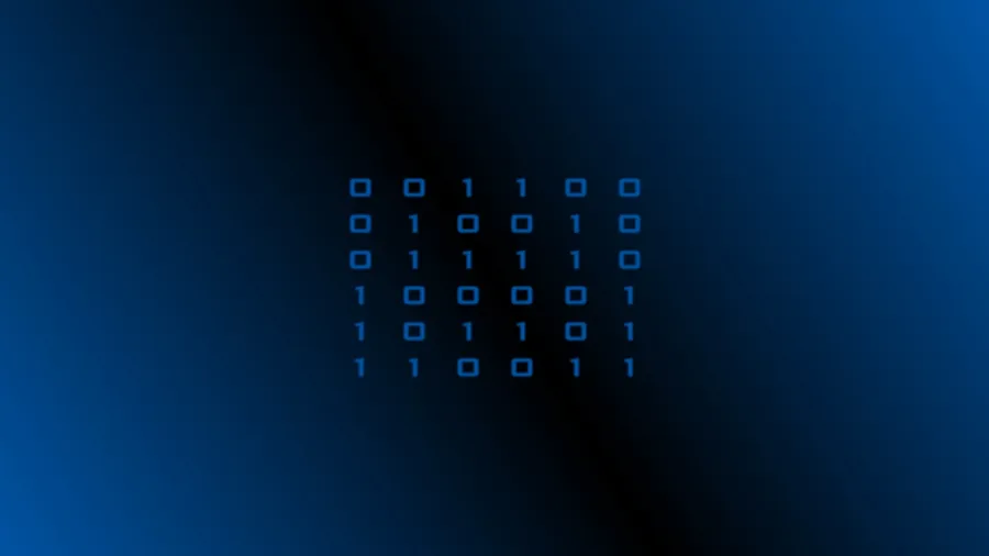 Blue Binary Programming Wallpaper