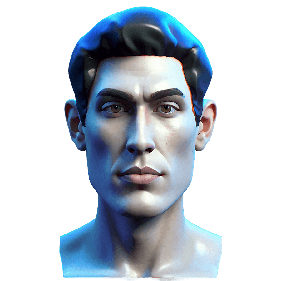 Stylized Man Face PNG rsk27