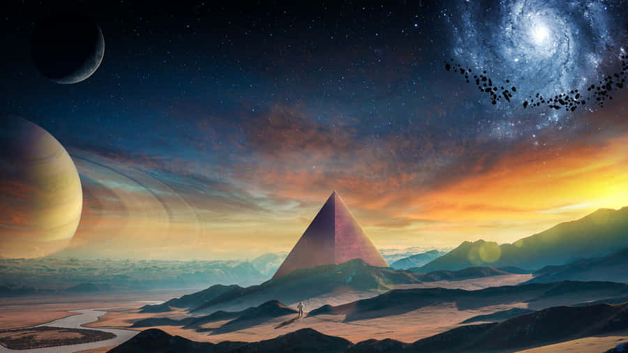 Universo Cativante: Via Láctea Sobre uma Paisagem Lunar